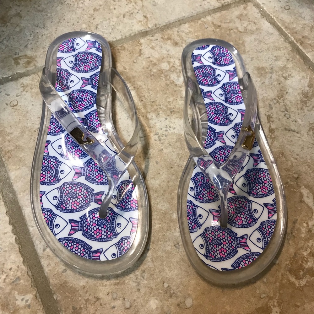 Vineyard Vines jelly flip flops, sz 6